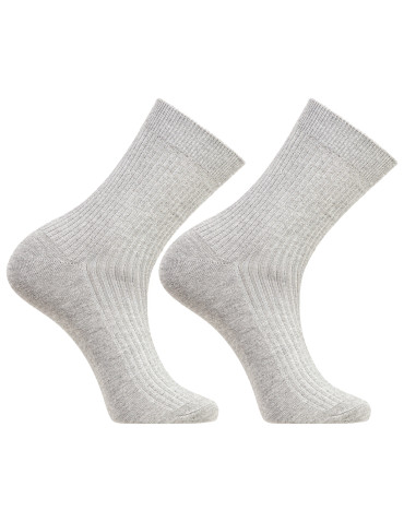 Skarpetki długie - Skarpety męskie długie klasyczne prążkowane z wiskozą 10-pak WIELOKOLOROWY - produkt 3