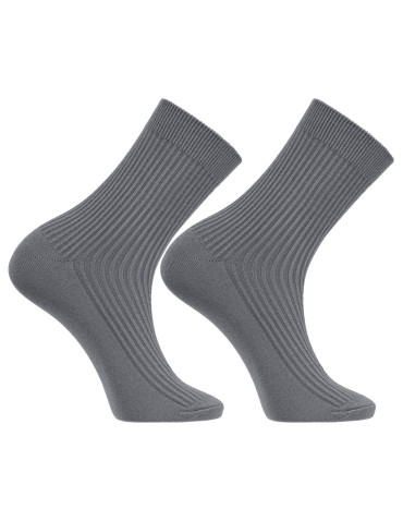 Skarpetki długie - Skarpety męskie długie klasyczne prążkowane z wiskozą 10-pak WIELOKOLOROWY - produkt 4