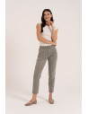 Damskie spodnie jeansowe mom fit JASNY ZIELONY
