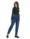 Damskie spodnie jeansowe mom fit JASNY NIEBIESKI 