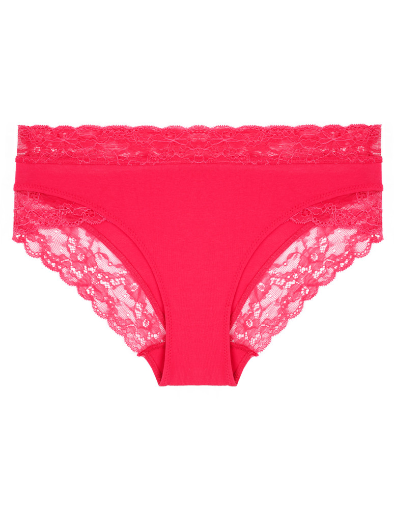 Majtki figi - Damskie majtki figi bikini bawełniane z koronką 4-pak WIELOKOLOROWY - produkt moraj.pl 4