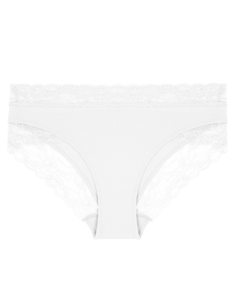 Majtki figi - Damskie majtki figi bikini bawełniane z koronką 4-pak WIELOKOLOROWY - produkt moraj.pl 5