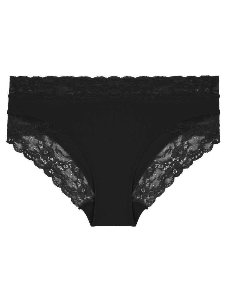 Majtki figi - Damskie majtki figi bikini bawełniane z koronką 4-pak WIELOKOLOROWY - produkt moraj.pl 6