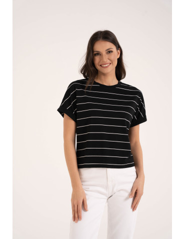 Bluzki i koszule - Bluzka damska z wiskozy o luźniejszym kroju WZÓR 1 - produkt 1