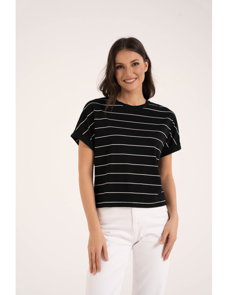 Bluzka damska z wiskozy o luźniejszym kroju WZÓR 1