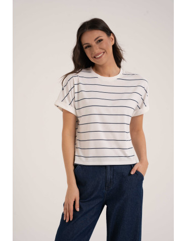 Bluzka damska z wiskozy o luźniejszym kroju