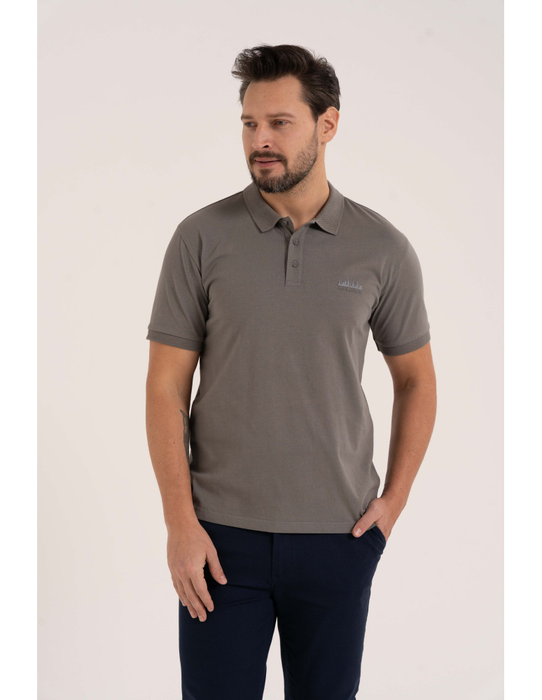 Polo - Męska koszulka polo z krótkim rękawem SZARY - produkt moraj.pl 1