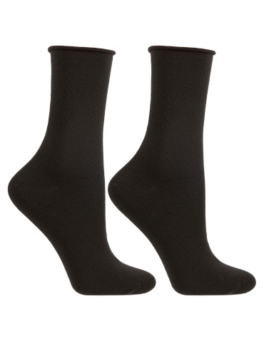 Skarpetki długie - Skarpetki damskie bawełniane gładkie bezuciskowe WIELOKOLOROWY - produkt 3