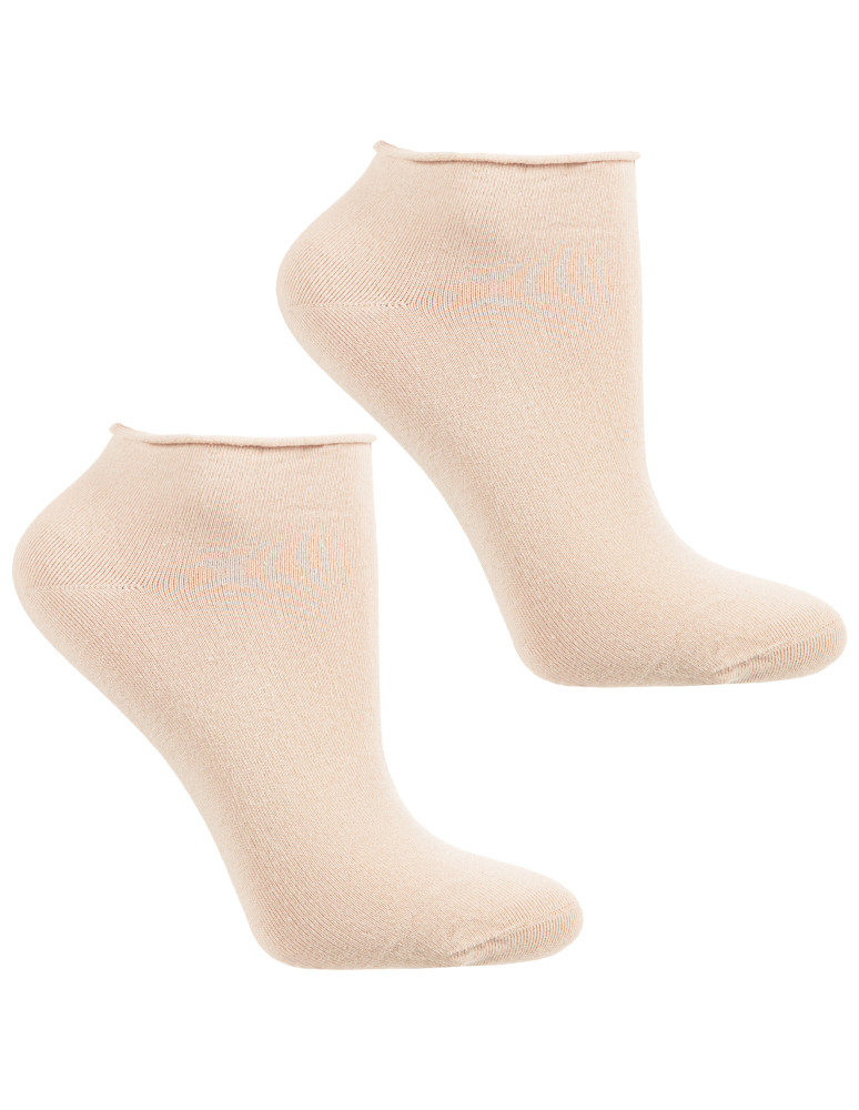 Za kostkę - Skarpetki damskie bezuciskowe gładkie bawełniane WIELOKOLOROWY  - produkt moraj.pl 2