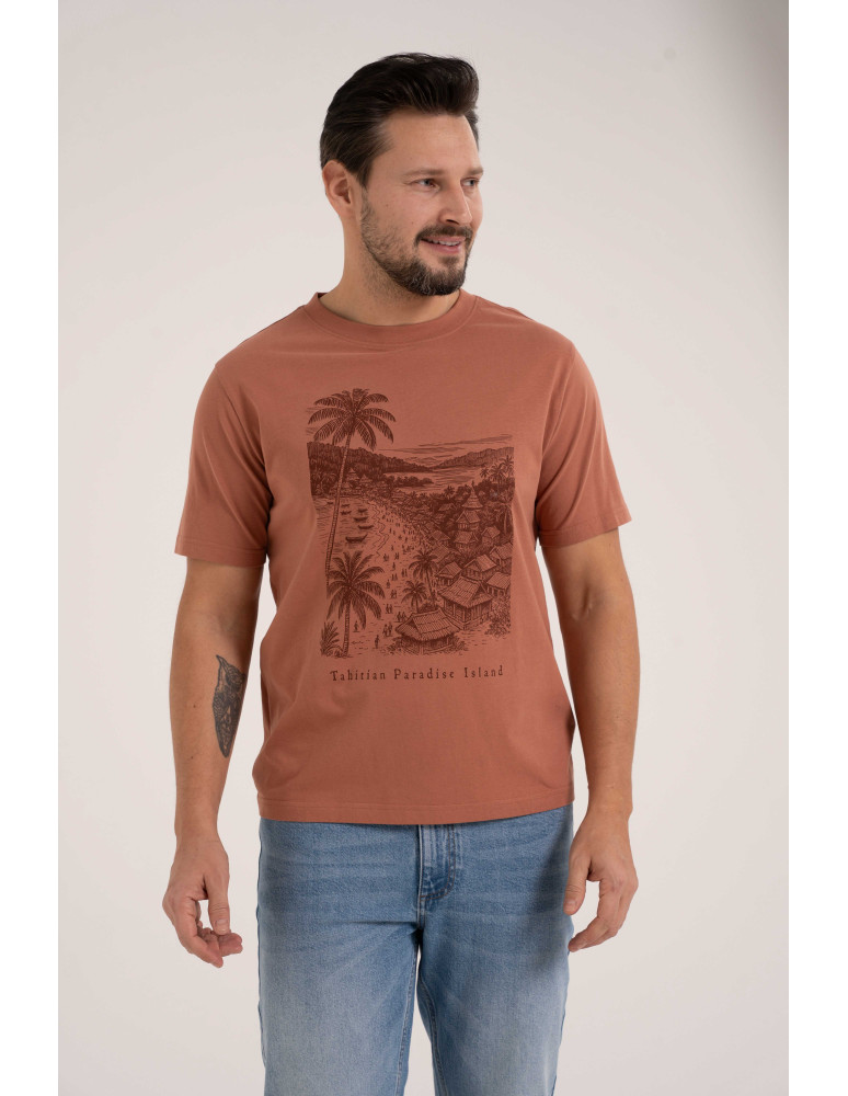 Koszulki i Tank Topy - T-shirt męski bawełniany z nadrukiem CZERWONY - produkt moraj.pl 1