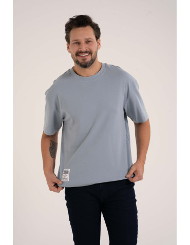 Koszulki i Tank Topy - T-shirt męski o luźnym kroju koszulka 100% bawełna NIEBIESKI - produkt 1