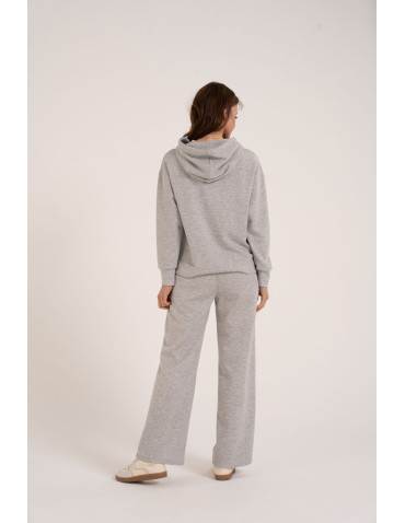 Bluzy damskie - Damska bluza wkładana przez głowę z kapturem SZARY - produkt 5