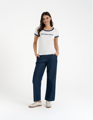 Koszulki i T-shirty - Koszulka damska t-shirt Slim Fit z napisami WZÓR 4 - produkt 4