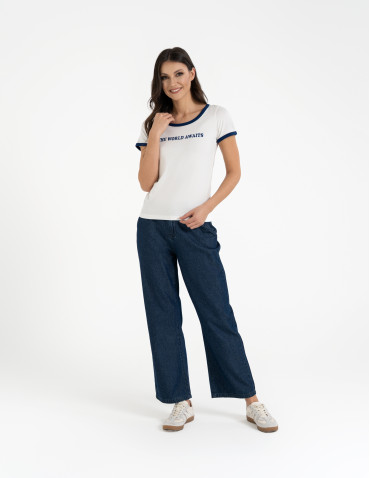 Koszulki i T-shirty - Koszulka damska t-shirt Slim Fit z napisami WZÓR 4 - produkt 5