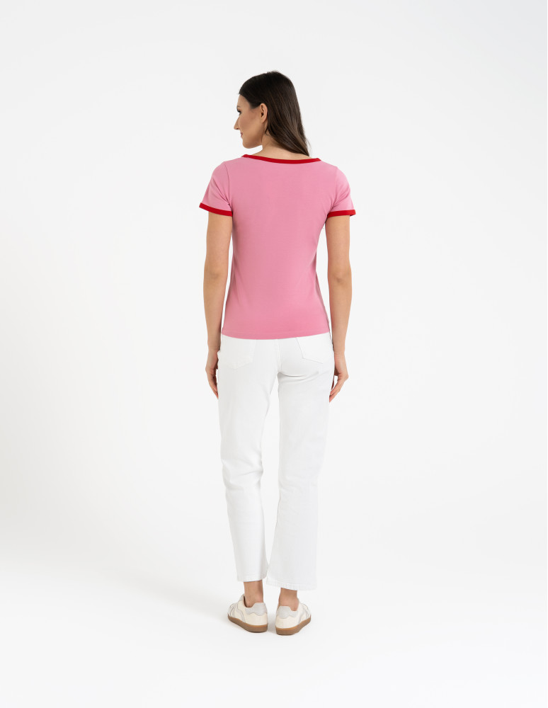 Koszulki i T-shirty - Koszulka damska t-shirt Slim Fit z napisami WZÓR 5  - produkt moraj.pl 4