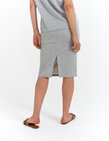 Spódnica damska ołówkowa dzianinowa z wiskozy  - produkt 2