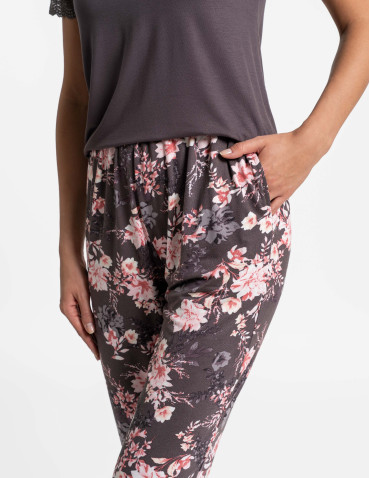 Piżamy z krótkim rękawem - Piżama damska dwuczęściowa z wiskozy WZÓR 1 - produkt 6