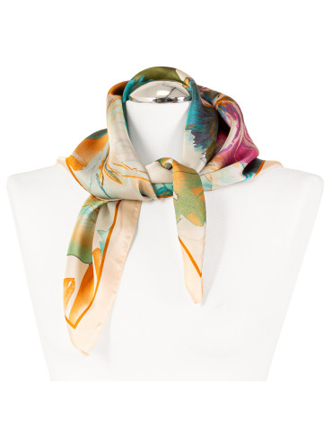 Apaszka damska z dekoracyjnym artystycznym wzorem  - produkt 2