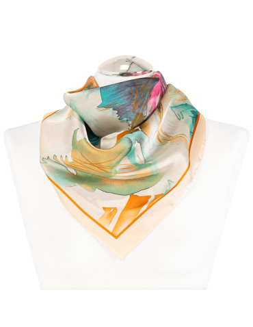 Apaszka damska z dekoracyjnym artystycznym wzorem