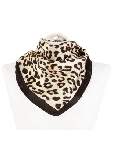 Apaszka damska lekka z motywem zwierzęcym - CZARNY