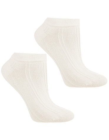 Stopki klasyczne - Skarpetki damskie stopki bawełniane prążkowane 3-pak WIELOKOLOROWY - produkt 4