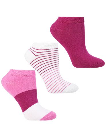 Skarpety damskie stopki wzorzyste 3-pak - WIELOKOLOROWY