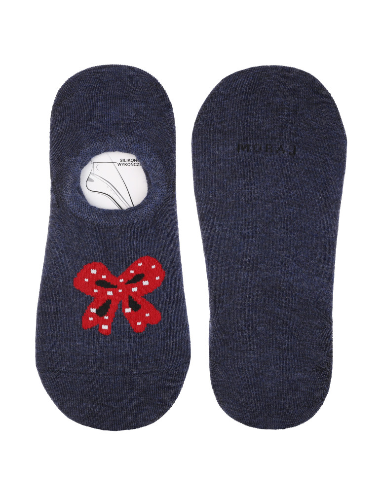 Niskie stopki - Skarpetki damskie niskie stopki w kokardki 3-pak WIELOKOLOROWY  - produkt moraj.pl 2