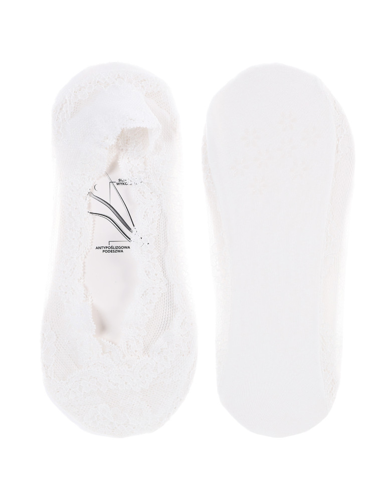 Mikrostopki - Skarpety damskie mikrostopki z koronkowym wzorem 3-pak WIELOKOLOROWY  - produkt moraj.pl 7