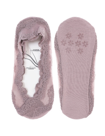 Mikrostopki - Skarpety damskie mikrostopki z koronkowym wzorem 3-pak WIELOKOLOROWY - produkt 5