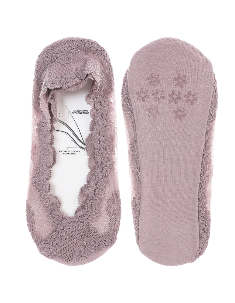 Mikrostopki - Skarpety damskie mikrostopki z koronkowym wzorem 3-pak WIELOKOLOROWY  - produkt moraj.pl 5