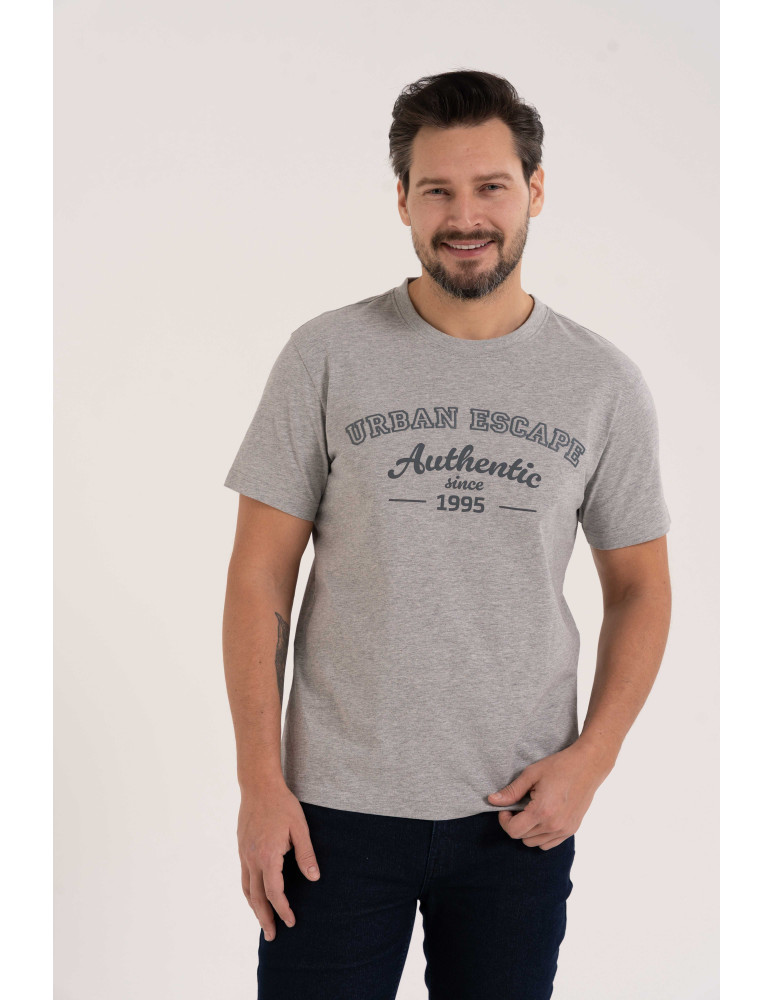 Koszulki z krótkim rękawem - Koszulka męska bawełniana T-shirt z nadrukiem i krótkim rękawem BIAŁY  - produkt moraj.pl 2