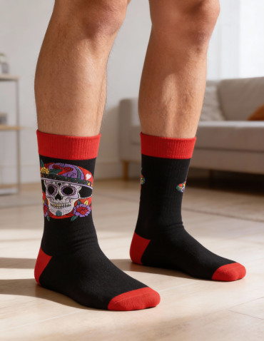 Skarpetki długie - Skarpetki męskie walentykowe dla niego pomysł na prezent WIELOKOLOROWY - produkt 4