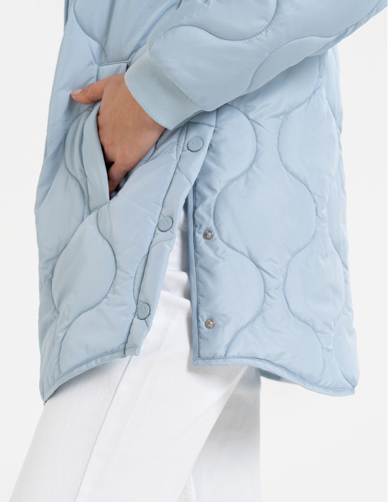 Kurtki i kamizelki - Kurtka damska przejściowa z kapturem i mankietami NIEBIESKI  - produkt moraj.pl 5