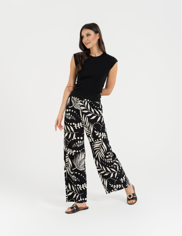 Bluzki i koszule - Bluzka damska prążkowana z krótkim rękawem cap sleeve CZARNY  - produkt moraj.pl 2