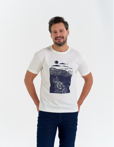 T-shirt męski koszulka z motywem żeglarskim