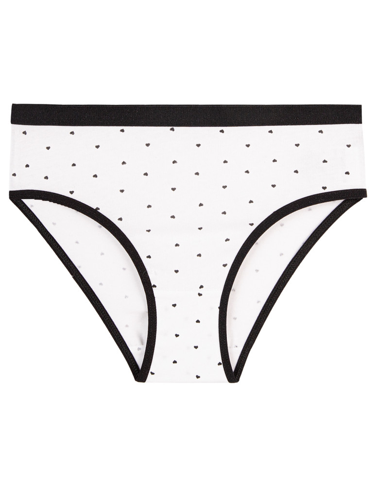 Figi - Majtki figi dziewczęce bawełniane kolorowe w serduszka 4-pak MIX KOLOR - produkt moraj.pl 2