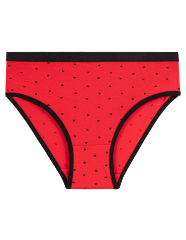 Figi - Majtki figi dziewczęce bawełniane kolorowe w serduszka 4-pak MIX KOLOR - produkt 5