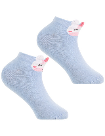 Stopki - Dziewczęce stopki skarpetki z uroczymi wzorami 4-pak WIELOKOLOROWY - produkt 4