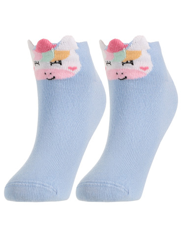 Stopki - Dziewczęce stopki skarpetki z uroczymi wzorami 4-pak WIELOKOLOROWY - produkt 3