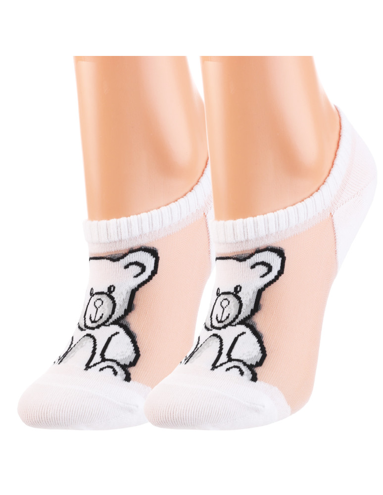 Niskie stopki - Skarpetki damskie niskie stopki bawełniane z misiami 3-pak WIELOKOLOROWY - produkt moraj.pl 3