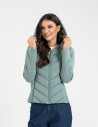 Kurtka damska przejściowa z kapturem JASNY ZIELONY