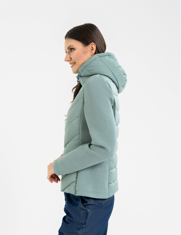 Kurtki i kamizelki - Kurtka damska przejściowa z kapturem JASNY ZIELONY  - produkt moraj.pl 10