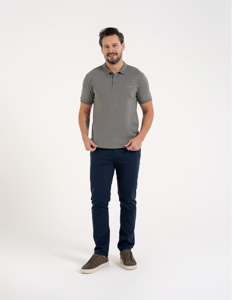 Polo - Męska koszulka polo z krótkim rękawem SZARY  - produkt moraj.pl 4