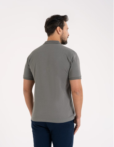 Polo - Męska koszulka polo z krótkim rękawem SZARY - produkt 3