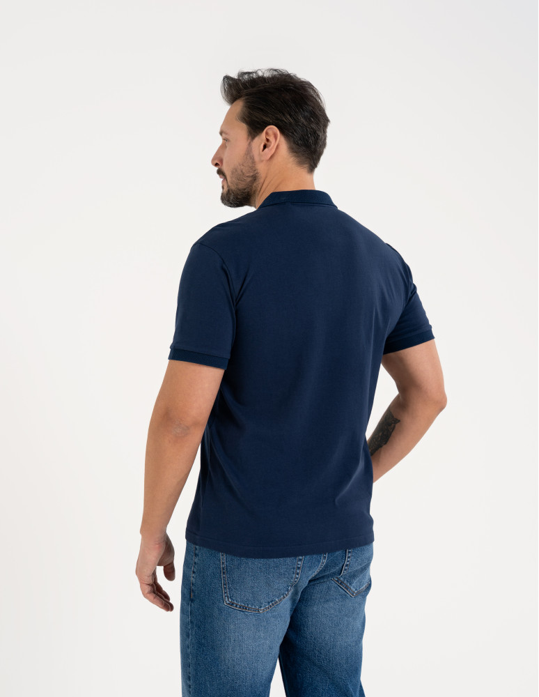 Polo - Męska koszulka polo z krótkim rękawem GRANATOWY  - produkt moraj.pl 4