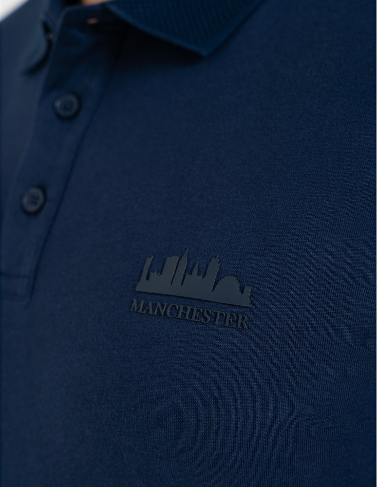 Polo - Męska koszulka polo z krótkim rękawem GRANATOWY  - produkt moraj.pl 3