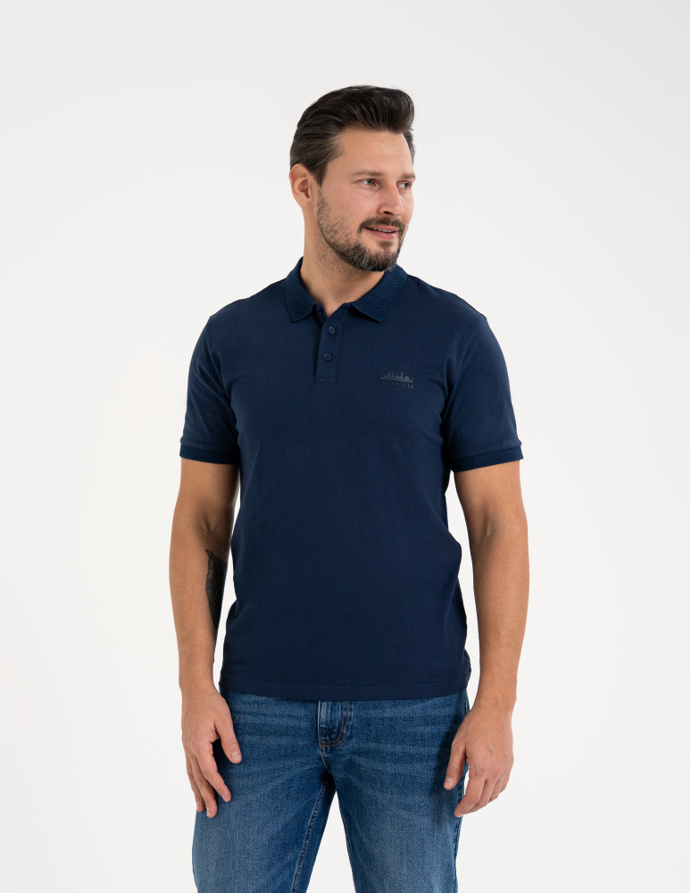 Polo - Męska koszulka polo z krótkim rękawem GRANATOWY - produkt moraj.pl 1