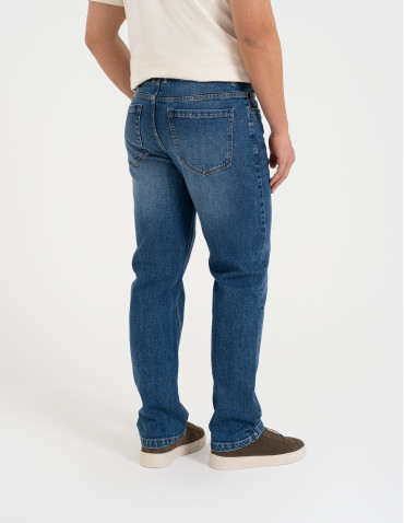 Spodnie męskie - Męskie jeansy klasyczne spodnie NIEBIESKI - produkt 6