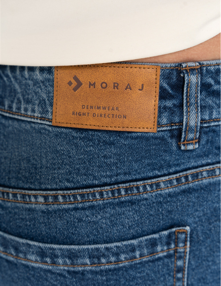 Spodnie męskie - Męskie jeansy klasyczne spodnie NIEBIESKI  - produkt moraj.pl 7