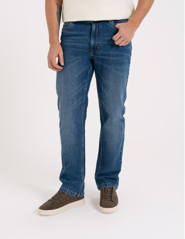 Spodnie męskie - Męskie jeansy klasyczne spodnie NIEBIESKI - produkt 9